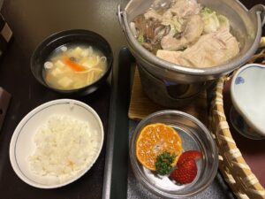 峡雲荘夕食鍋