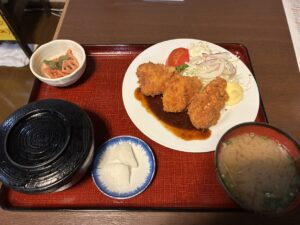 大沢温泉やはぎチキンカツ定食