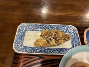 夕食摩周鯛から揚げ