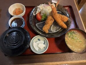 大沢温泉やはぎミックスフライ定食