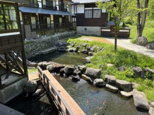 貝掛温泉中庭の景色